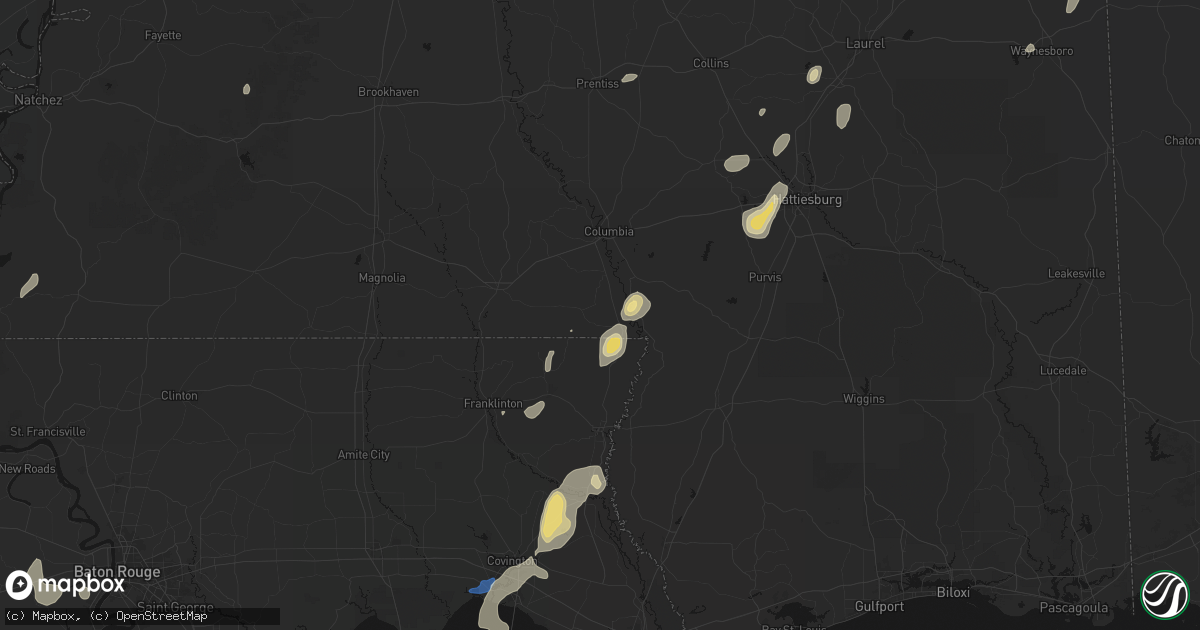 Hail map in Sandy Hook, MS on September 21, 2026