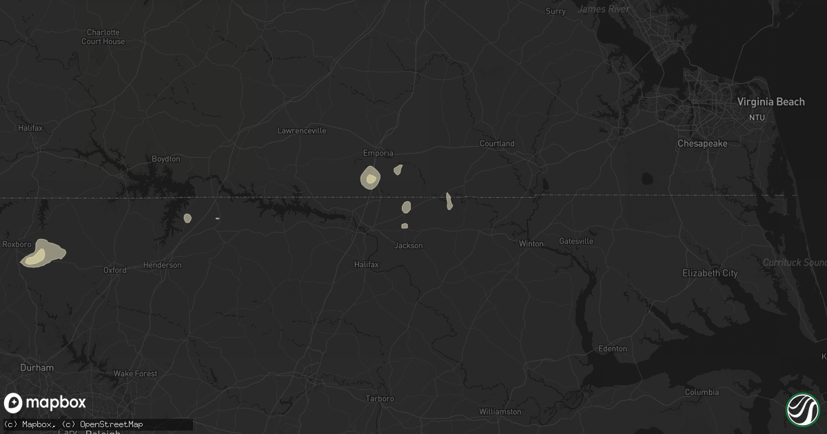 Hail map in Seaboard, NC on September 21, 2026