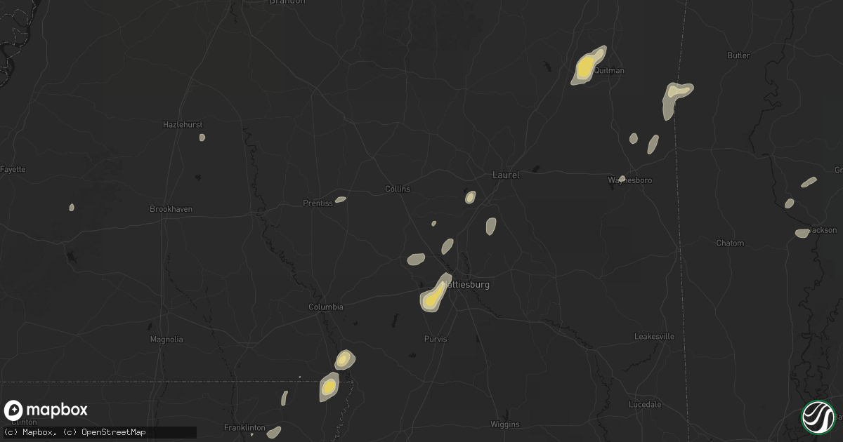Hail map in Seminary, MS on September 21, 2026