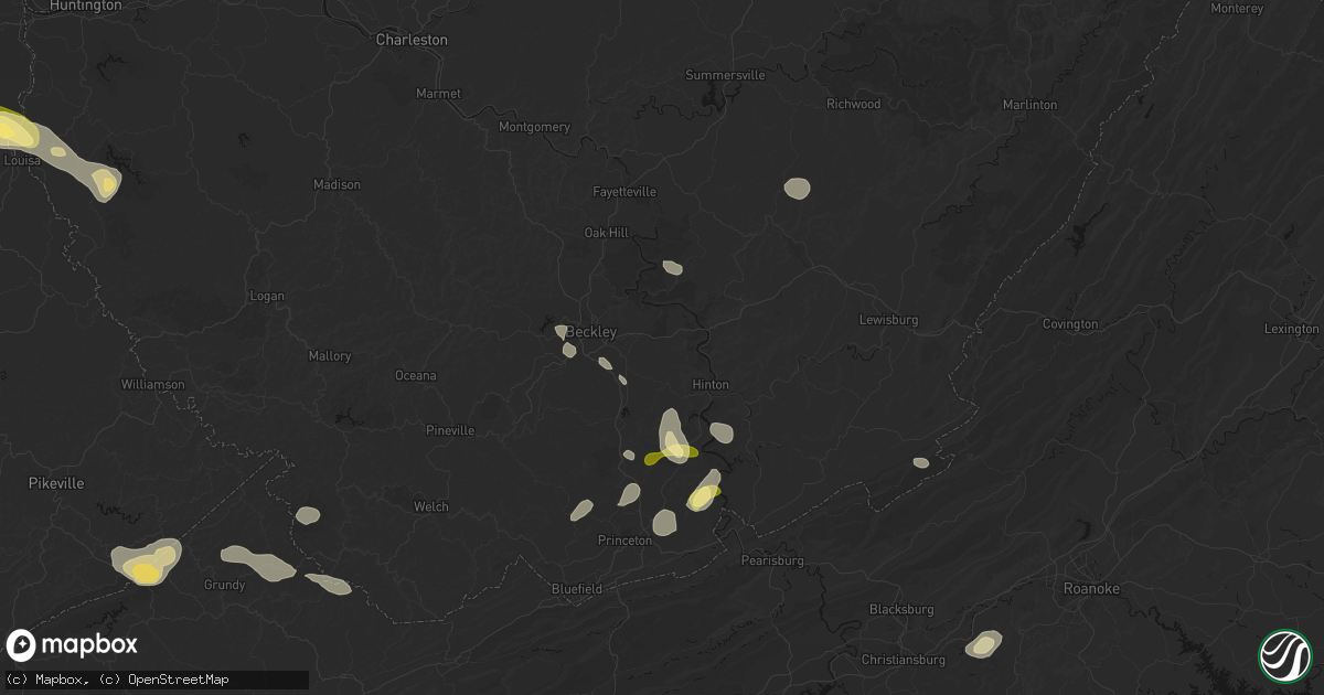 Hail map in Shady Spring, WV on September 21, 2026