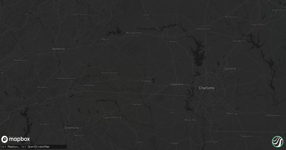 Hail map in Shelby, NC on September 21, 2026