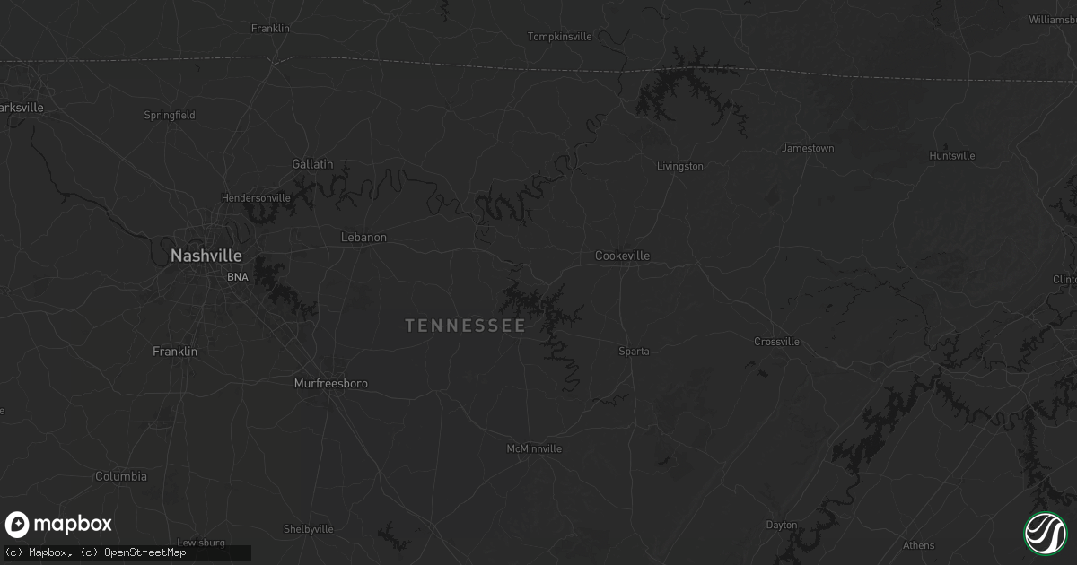 Hail map in Silver Point, TN on September 21, 2026