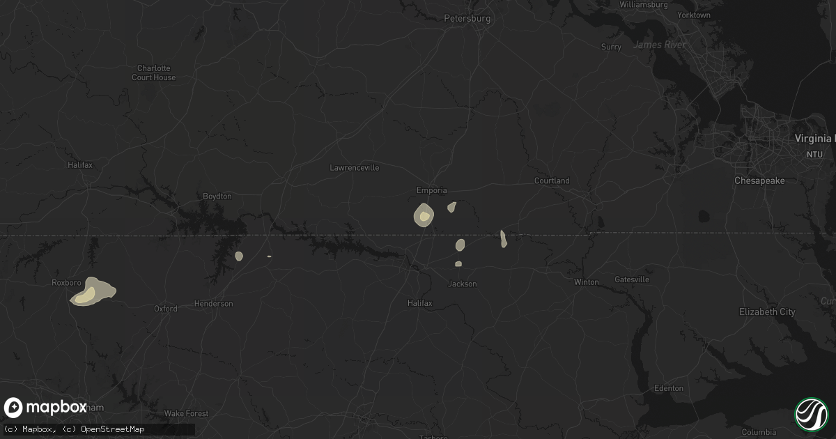 Hail map in Skippers, VA on September 21, 2026