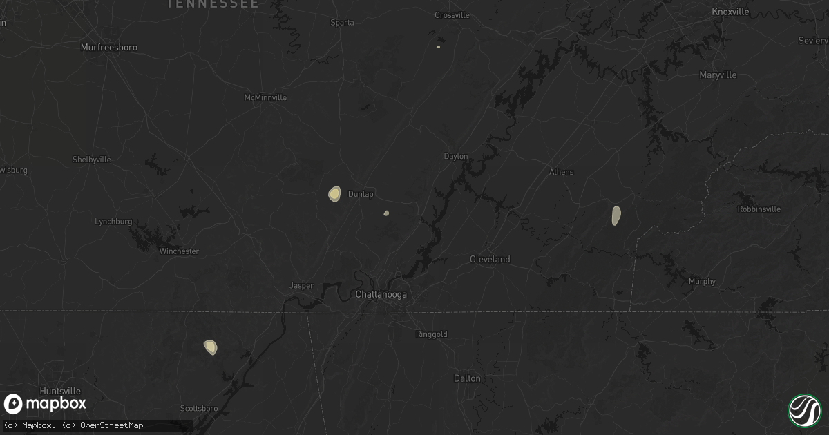 Hail map in Soddy Daisy, TN on September 21, 2026
