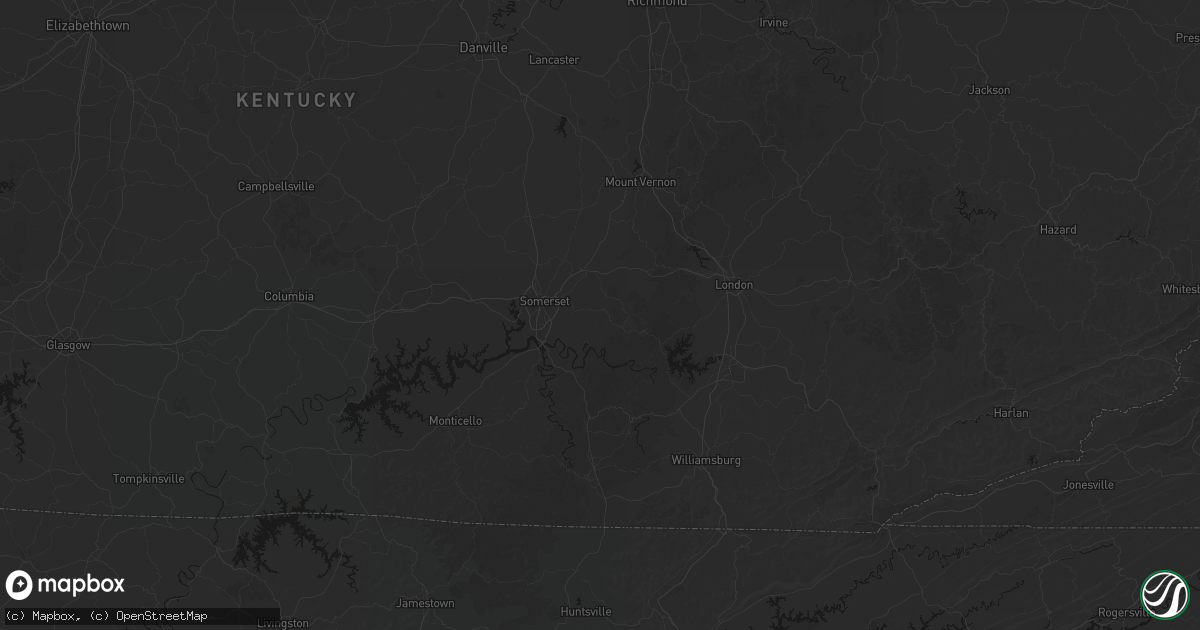 Hail map in Somerset, KY on September 21, 2026