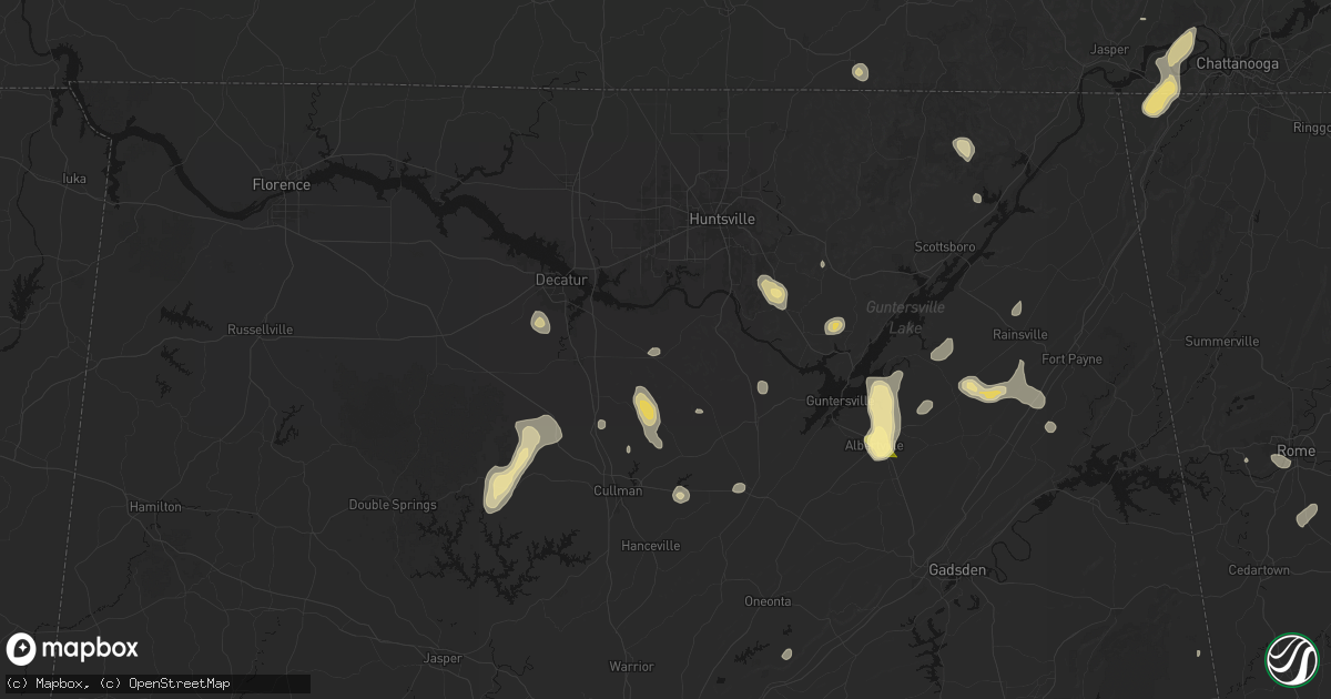 Hail map in Somerville, AL on September 21, 2026