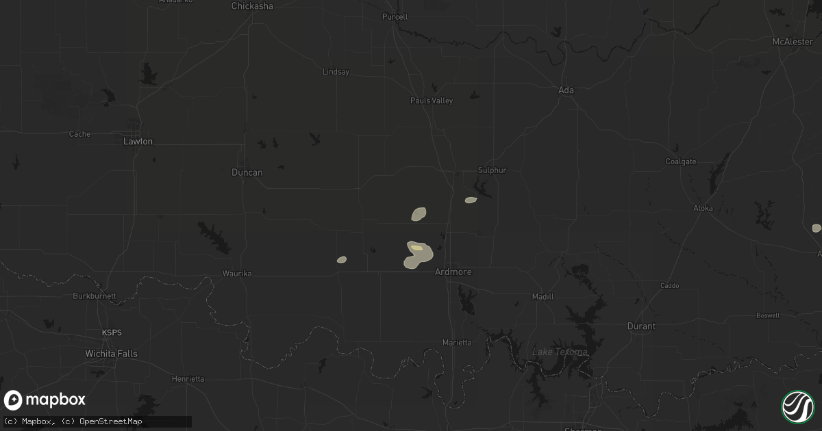 Hail map in Springer, OK on September 21, 2026