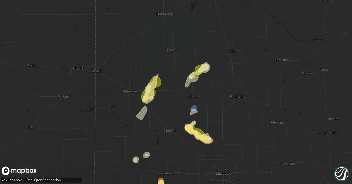 Hail map in Springlake, TX on September 21, 2026