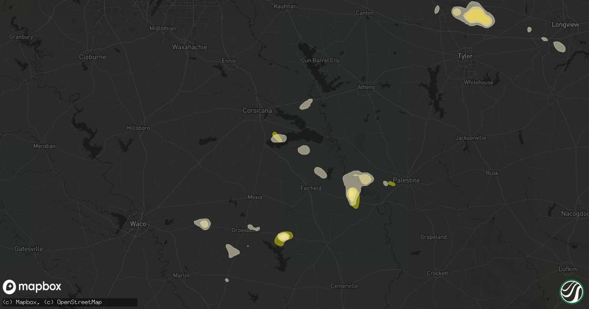 Hail map in Streetman, TX on September 21, 2026