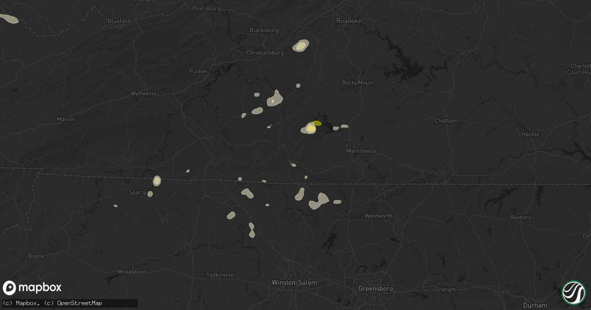 Hail map in Stuart, VA on September 21, 2026