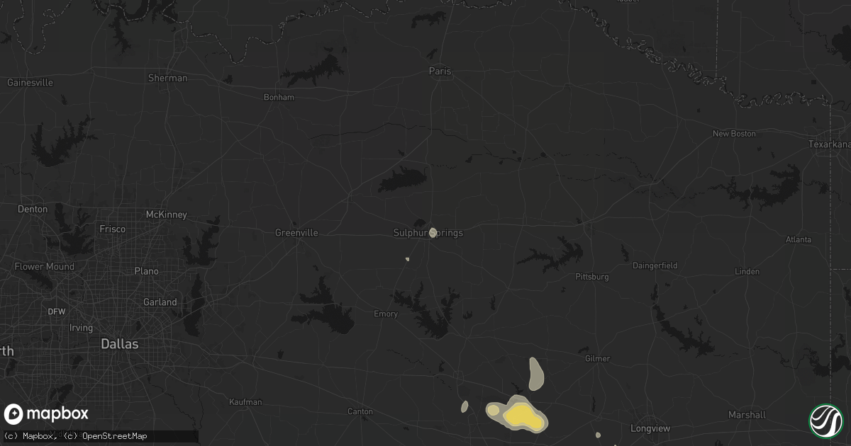 Hail map in Sulphur Springs, TX on September 21, 2026