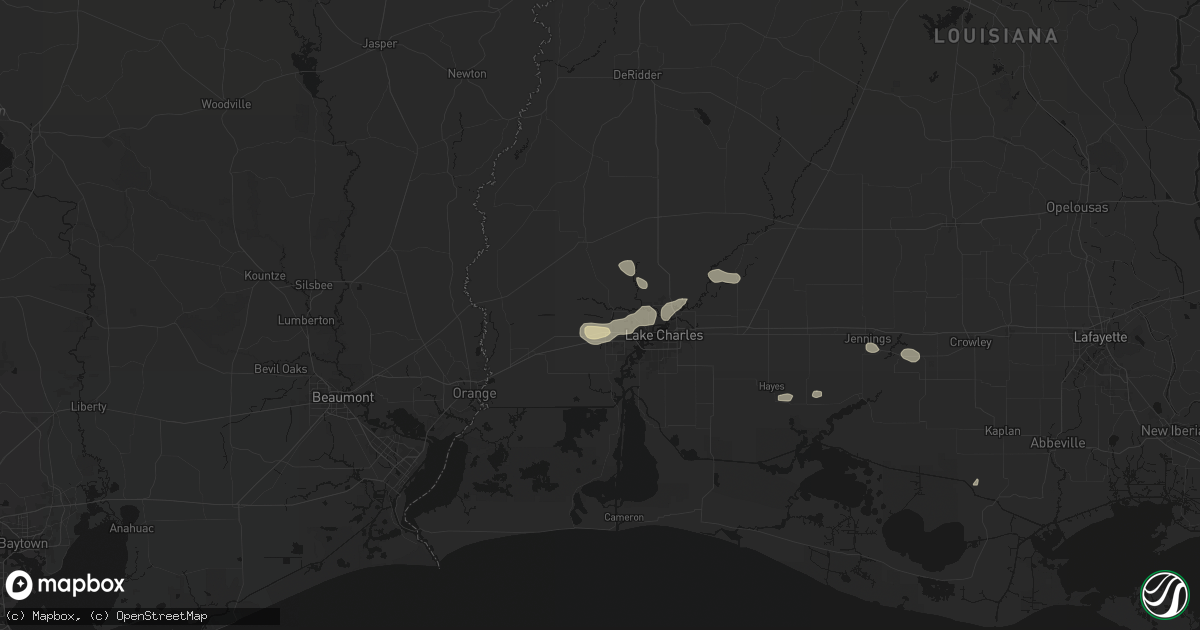 Hail map in Sulphur, LA on September 21, 2026
