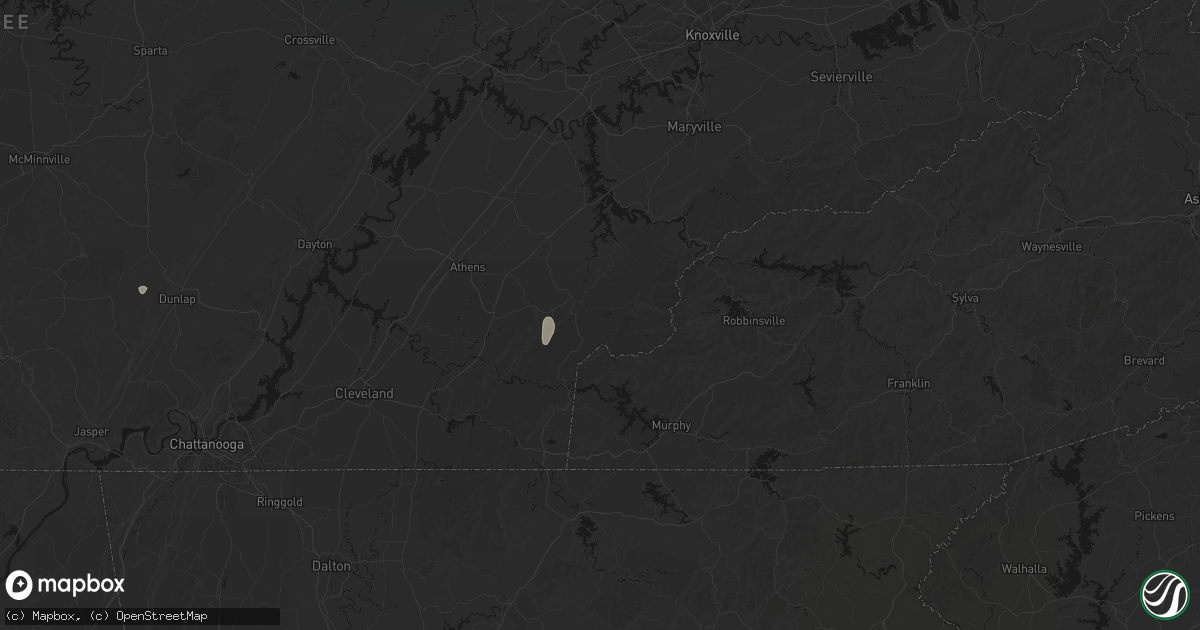 Hail map in Tellico Plains, TN on September 21, 2026
