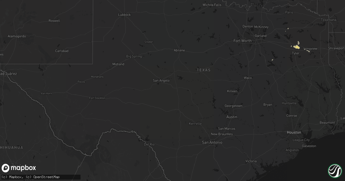 Hail map in Texas on September 21, 2026