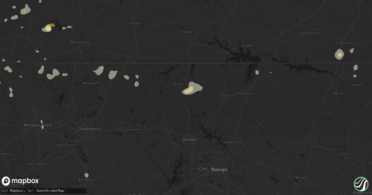 Hail map in Timberlake, NC on September 21, 2026