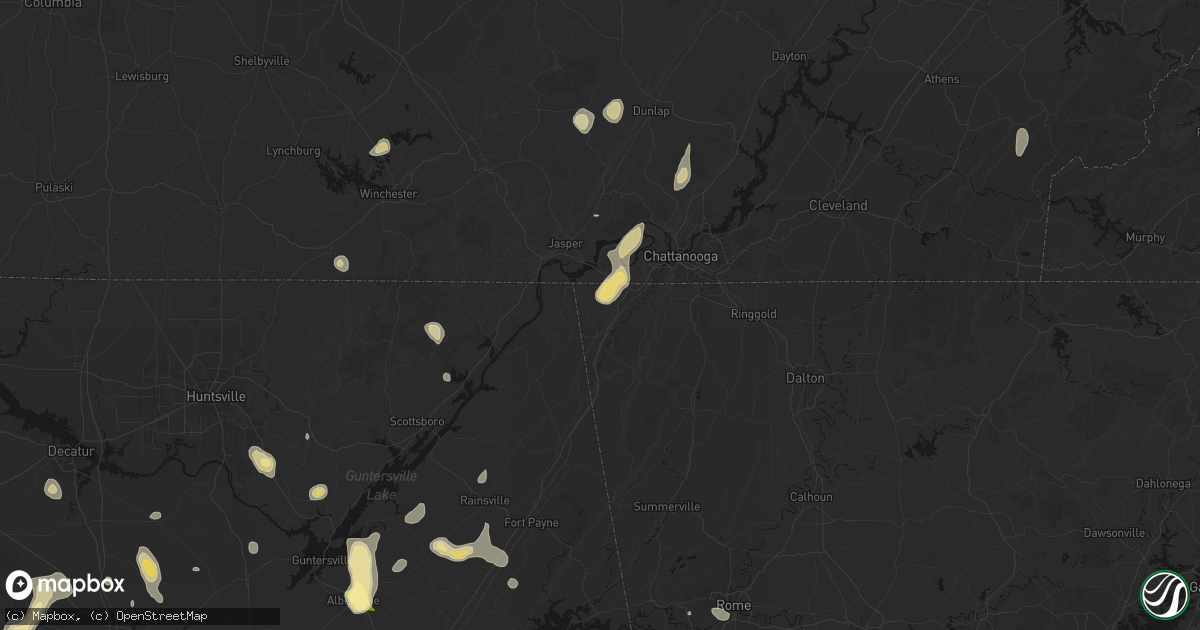 Hail map in Trenton, GA on September 21, 2026