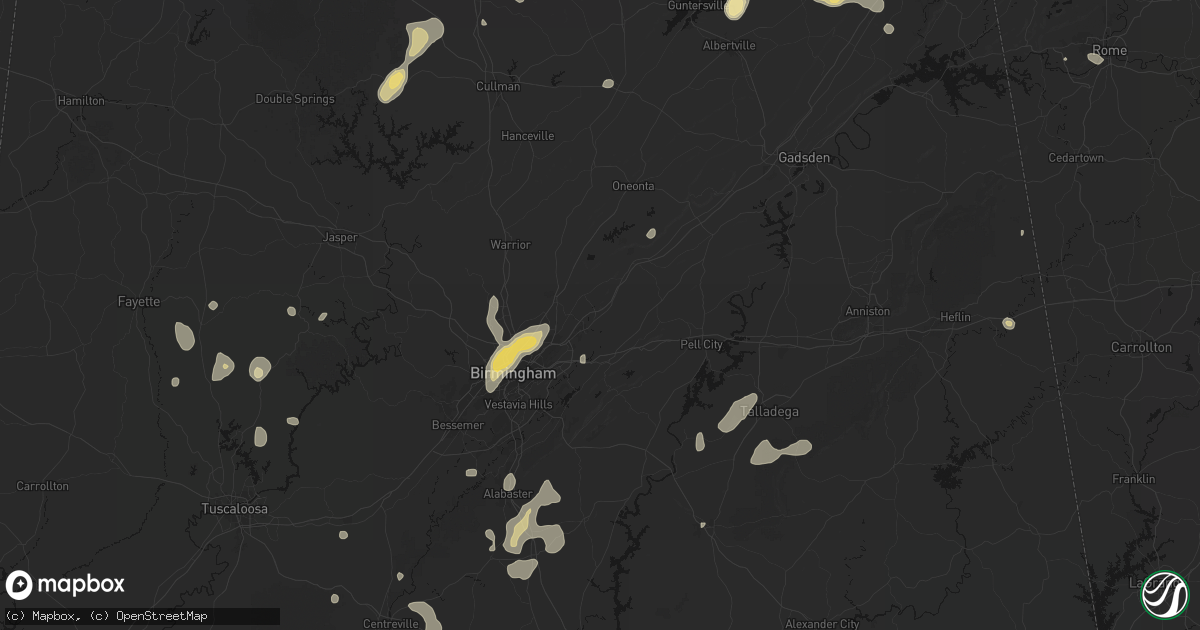 Hail map in Trussville, AL on September 21, 2026