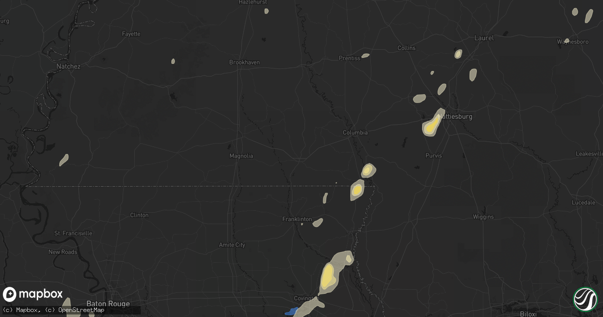 Hail map in Tylertown, MS on September 21, 2026