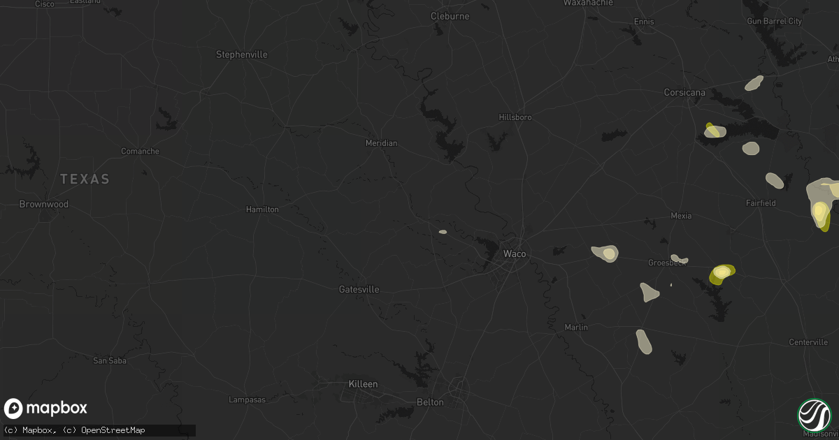 Hail map in Valley Mills, TX on September 21, 2026
