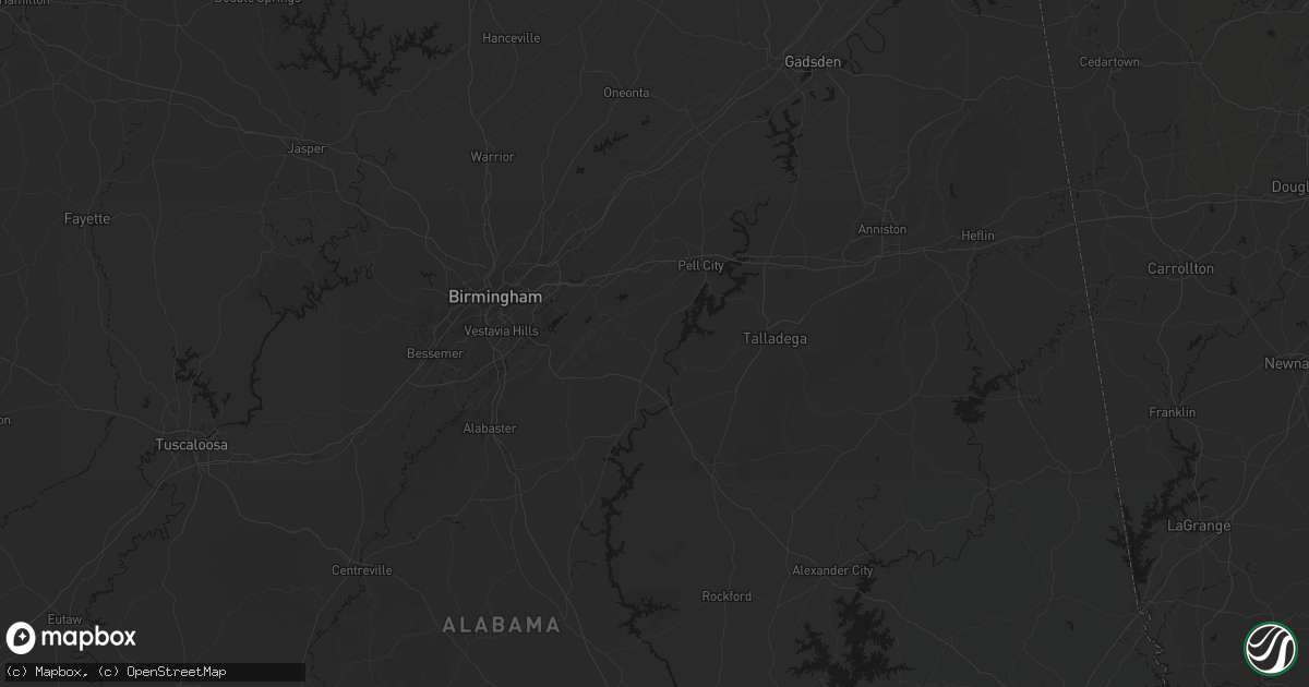 Hail map in Vincent, AL on September 21, 2026