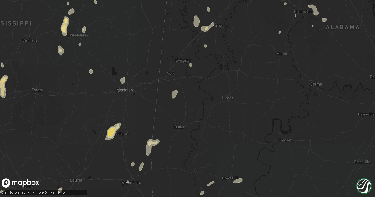 Hail map in Ward, AL on September 21, 2026