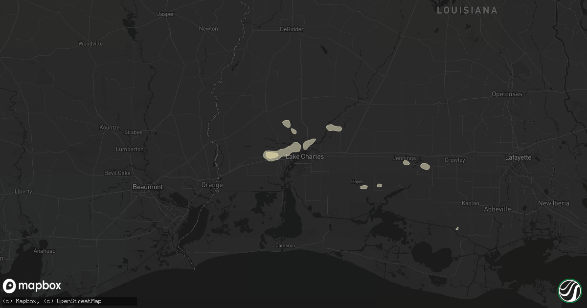 Hail map in Westlake, LA on September 21, 2026