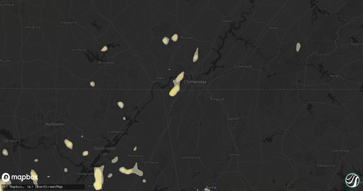 Hail map in Wildwood, GA on September 21, 2026