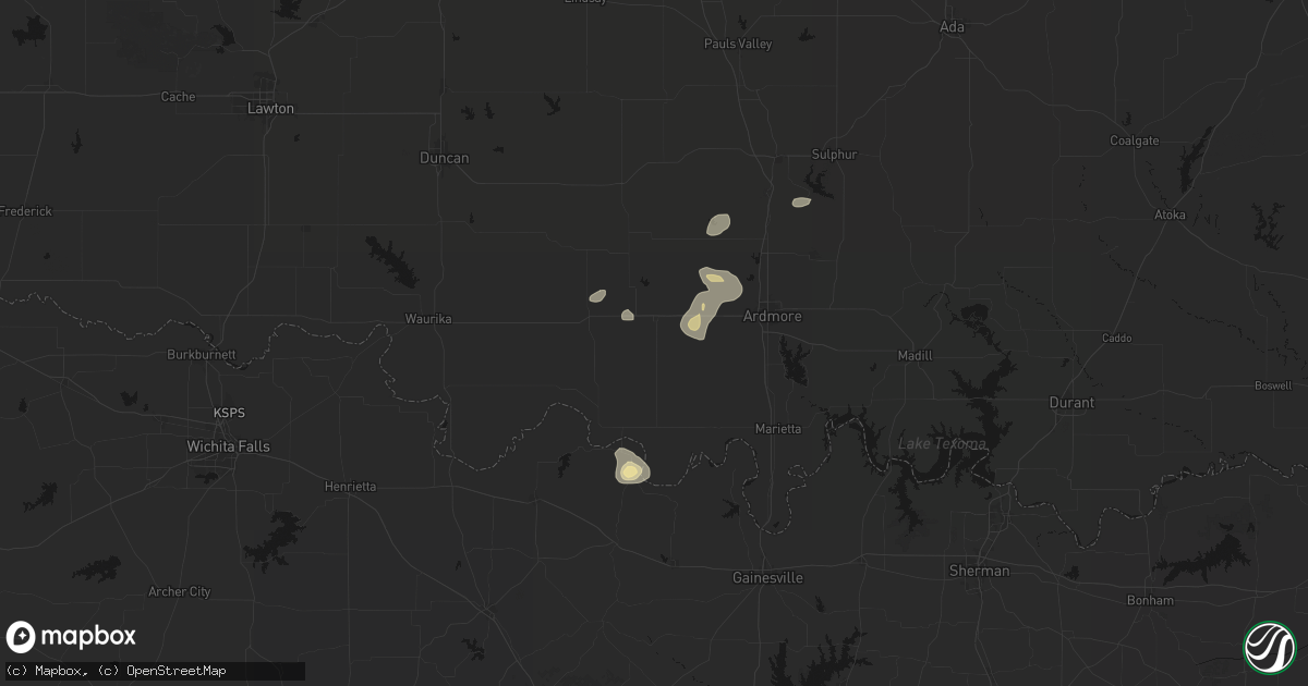 Hail map in Wilson, OK on September 21, 2026