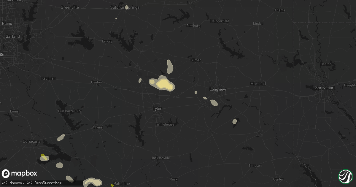 Hail map in Winona, TX on September 21, 2026