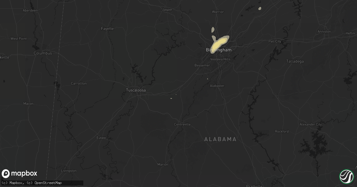 Hail map in Woodstock, AL on September 21, 2026