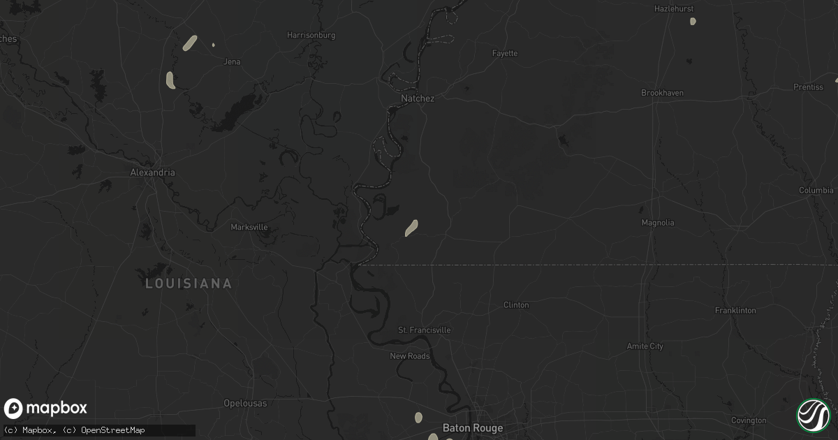Hail map in Woodville, MS on September 21, 2026