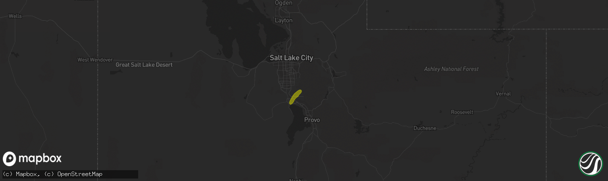 Hail map in Alpine, UT on September 22, 2010