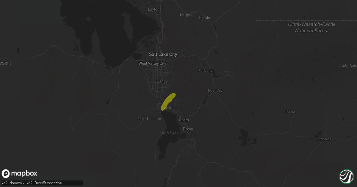 Hail map in Alpine, UT on September 22, 2010