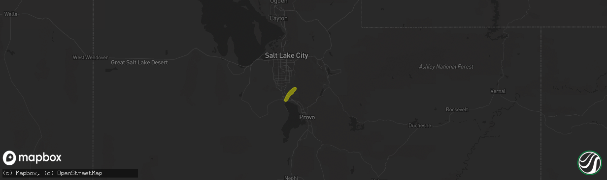 Hail map in American Fork, UT on September 22, 2010