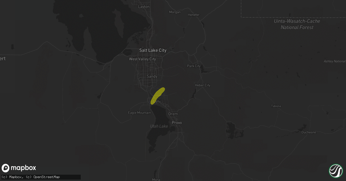 Hail map in American Fork, UT on September 22, 2010