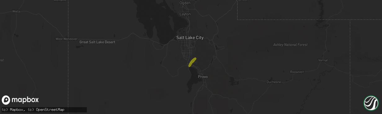 Hail map in Draper, UT on September 22, 2010