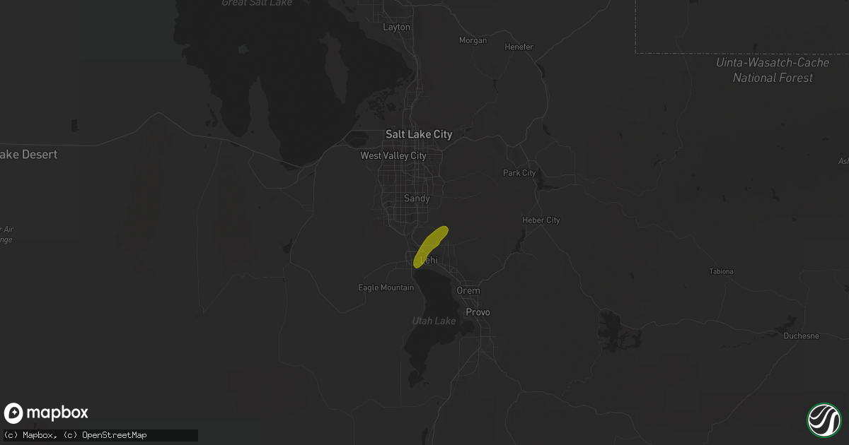 Hail map in Draper, UT on September 22, 2010