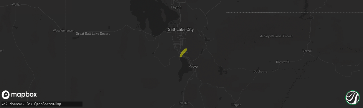 Hail map in Lehi, UT on September 22, 2010