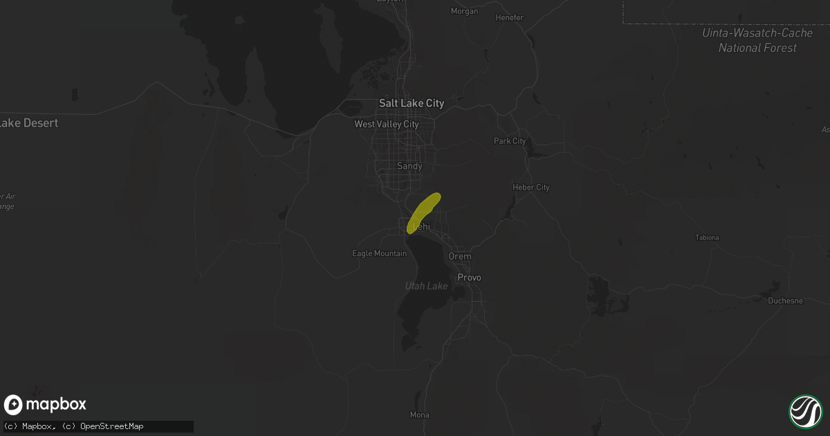 Hail map in Lehi, UT on September 22, 2010