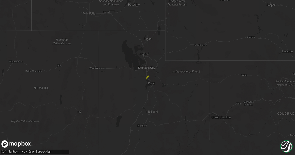 Hail map on September 22, 2010