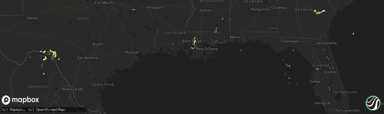 Hail map on September 22, 2011