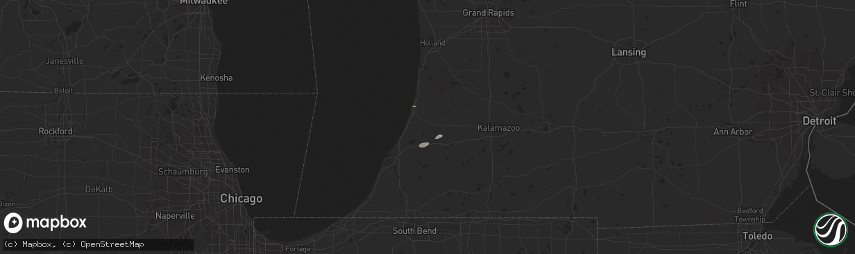 Hail map in Hartford, MI on September 22, 2012