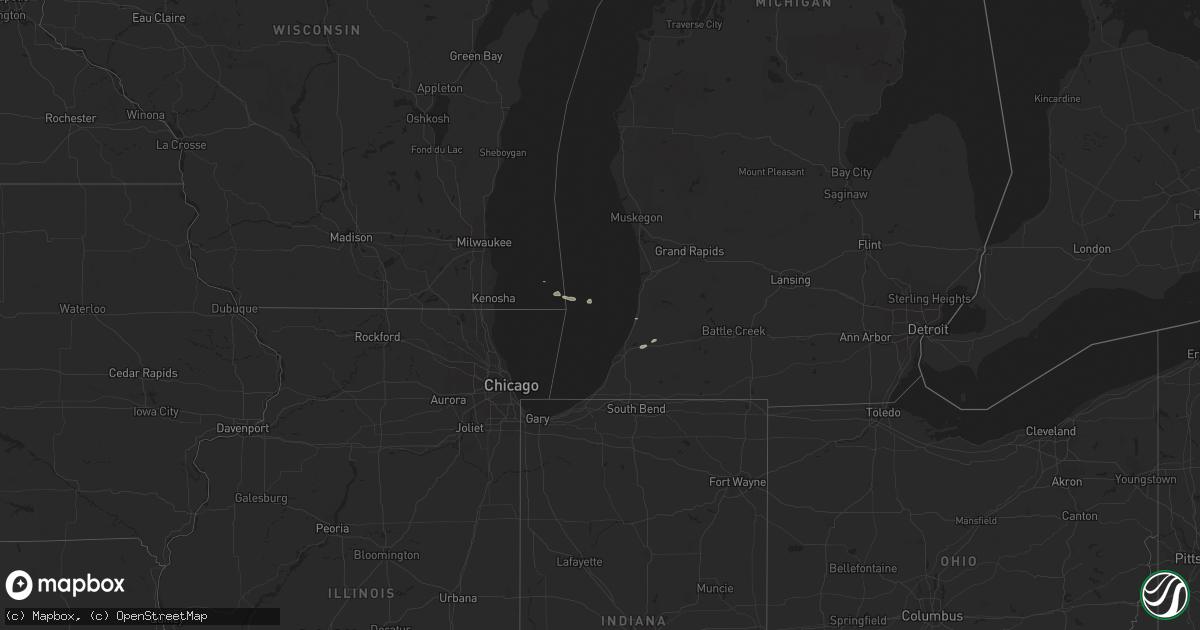 Hail map on September 22, 2012