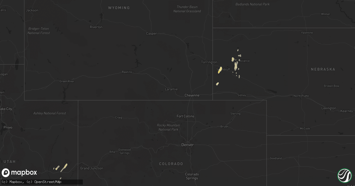 Hail map in New Mexico on September 22, 2013
