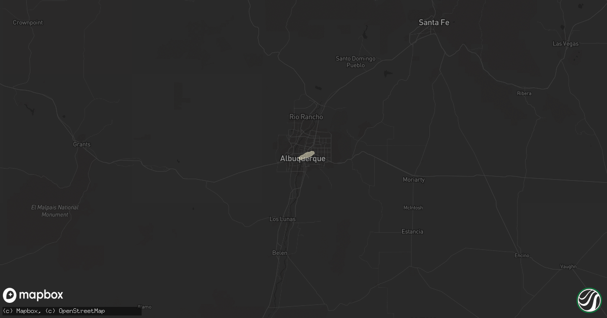 Hail map in Albuquerque, NM on September 22, 2015