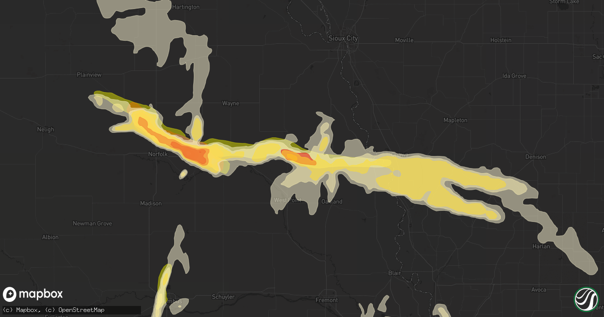 Hail map in Bancroft, NE on September 22, 2015