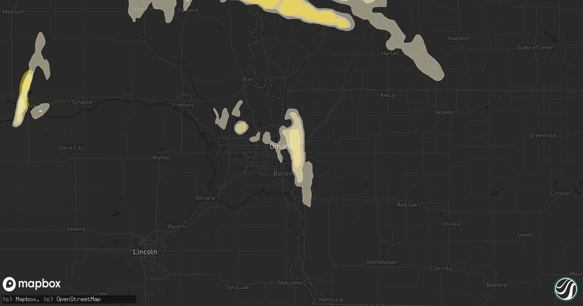 Hail map in Council Bluffs, IA on September 22, 2015