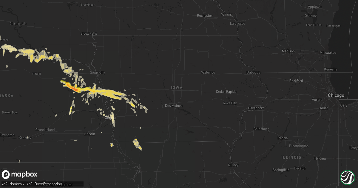 Hail map in Iowa on September 22, 2015