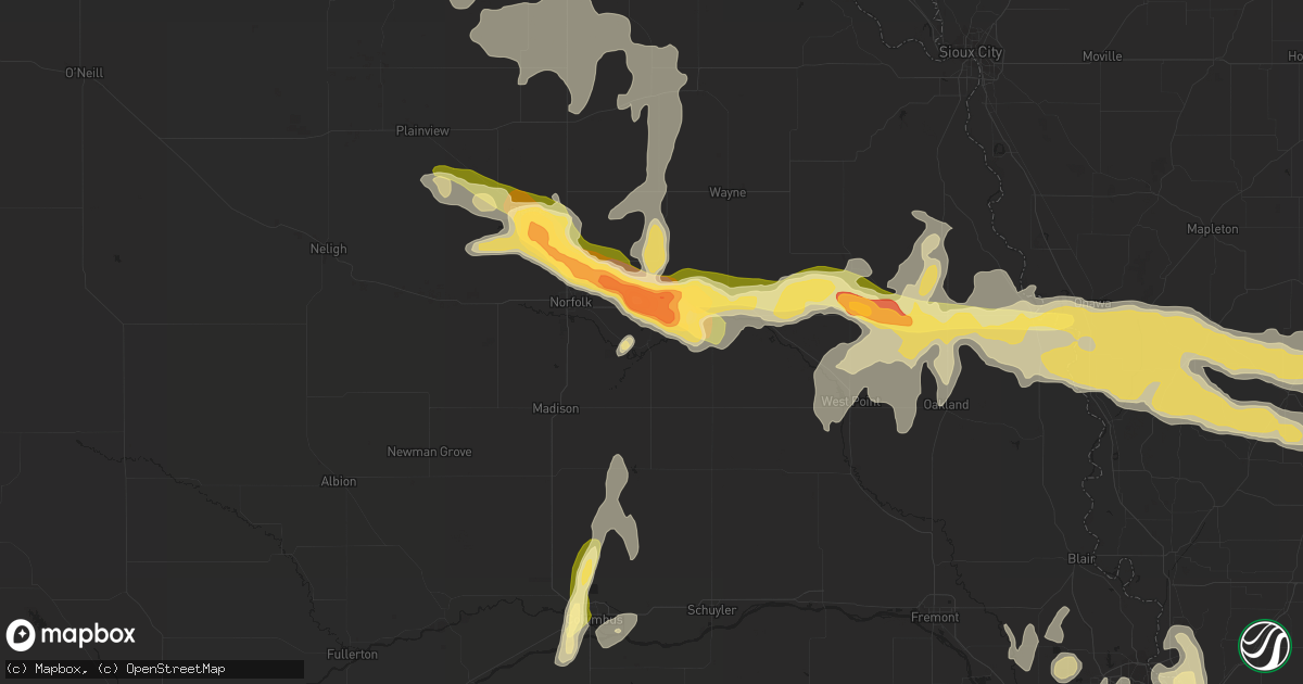 Hail map in Stanton, NE on September 22, 2015