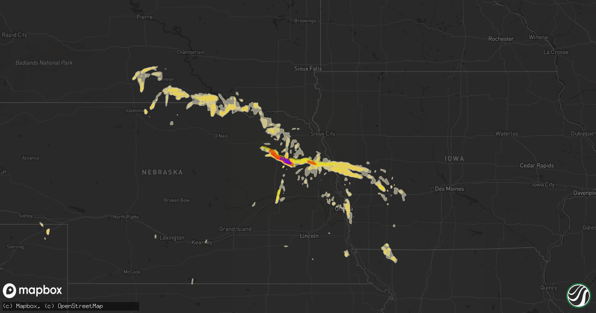 Hail map on September 22, 2015
